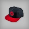 Boné Diamante - SnapBack, aba reta – Preto com Vermelho